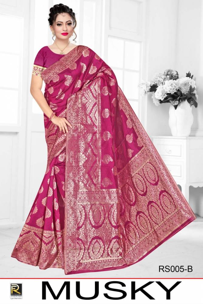Ronisha Musky Latest Fancy  Casual  Wear Silk Saree Collection 